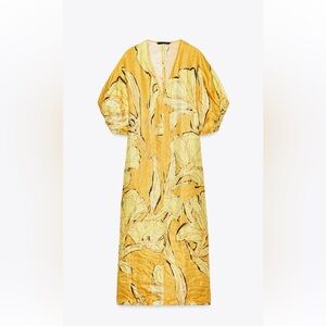 ZW Collection printed yellow maxi dress XL